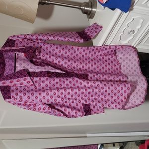 Long half button shirt